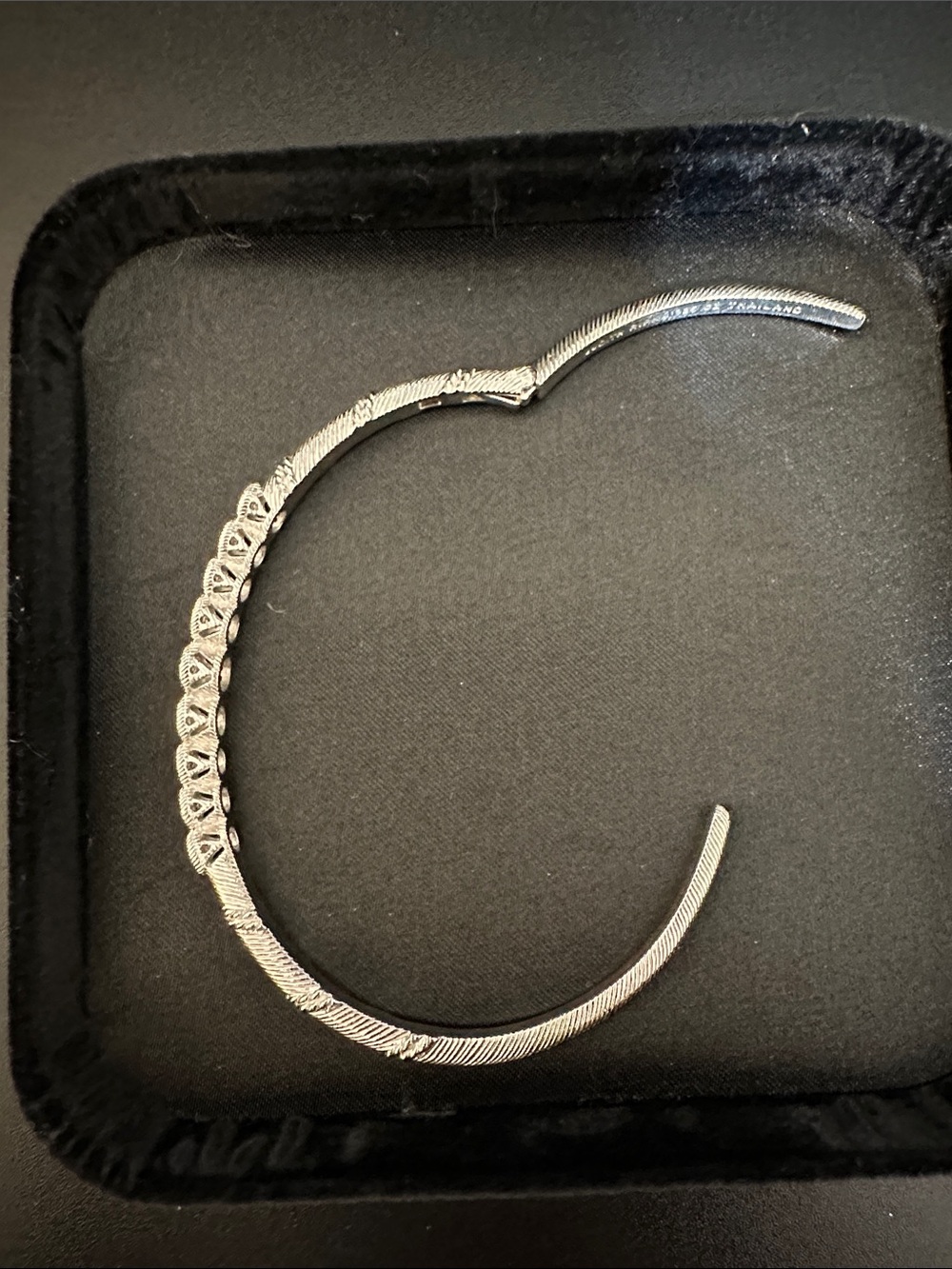 Judith Ripka Silver Rope Circle Open Cuff Bracelet - Picture 5 of 5